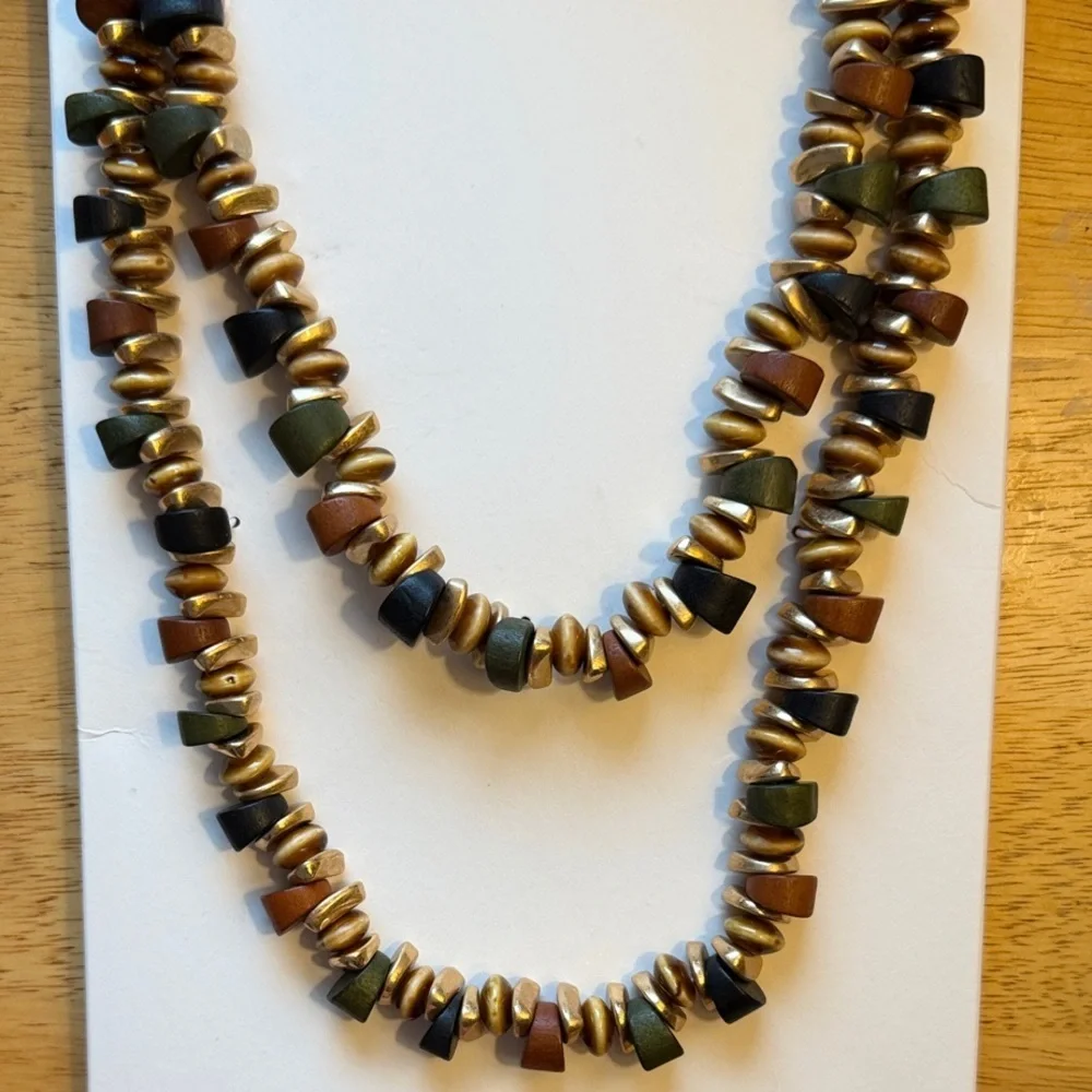 Zara Black and Gold Beaded Necklace